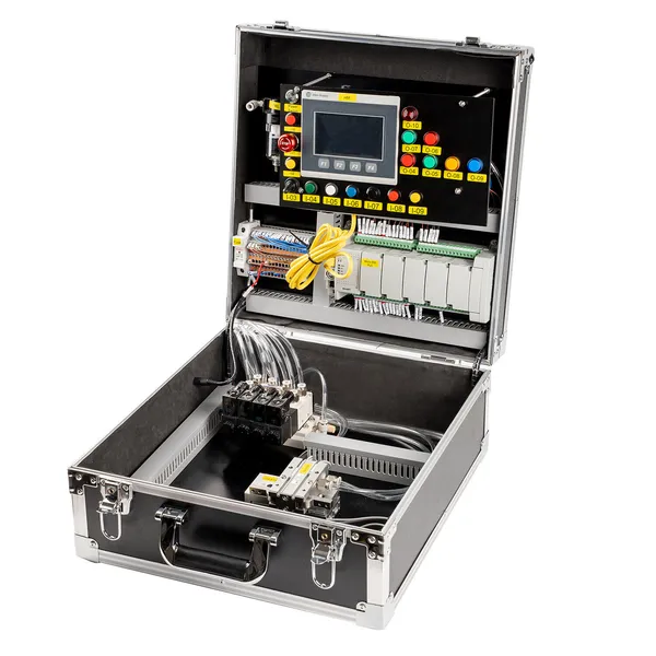 AB Micro850 Pneumatic Control Equipment - Professional Allen-Bradley PLC training kit with complete documentation and wiring diagrams