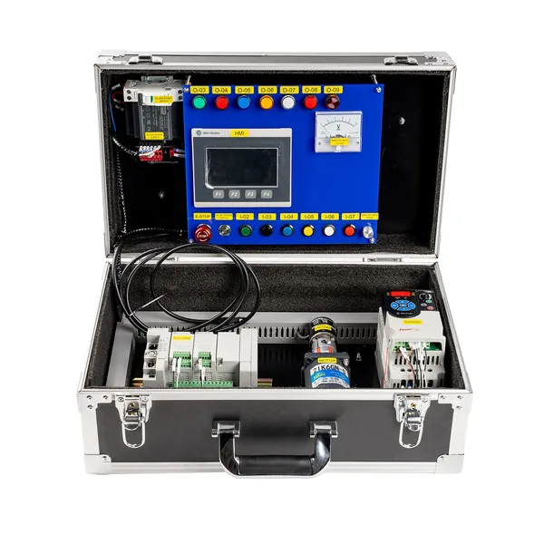 AB Micro850 PLC + PowerFlex 22F VFD Hands-On Training Kit - Complete Allen-Bradley PLC training kit with wiring diagrams and video tutorials