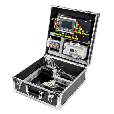 AB MicroLogix 1400 Pneumatic Component Timing Control Equipment - Allen-Bradley MicroLogix 1400 PLC training kit for allen-bradley automation training